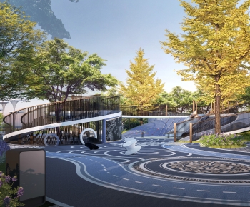 Modern Park Landscape-ID:766442065