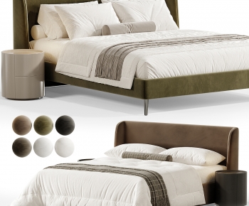 Modern Double Bed-ID:802788978