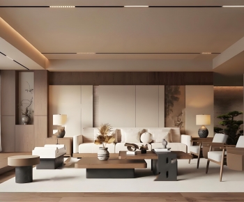 New Chinese Style A Living Room-ID:115472084