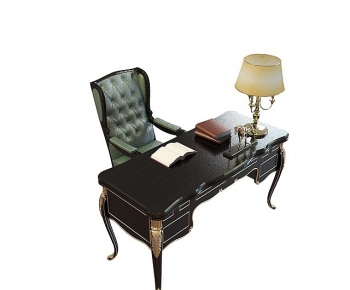 European Style Computer Desk And Chair-ID:133023988