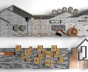 New Chinese Style Landscape Wall-ID:667889169