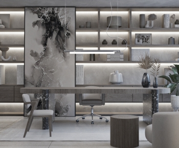 Wabi-sabi Style Study Space-ID:807374005