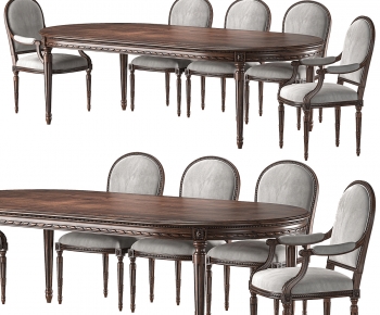 French Style Dining Table And Chairs-ID:577601913
