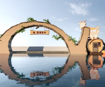 Modern Facade Element-ID:912034039