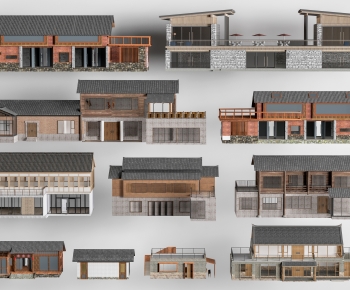 New Chinese Style Appearance Of Commercial Building-ID:484292982