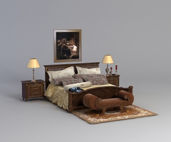 European Style Double Bed-ID:598654995