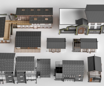 New Chinese Style Appearance Of Commercial Building-ID:381729665