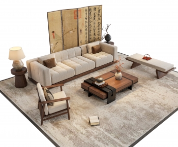 New Chinese Style Sofa Combination-ID:983377933