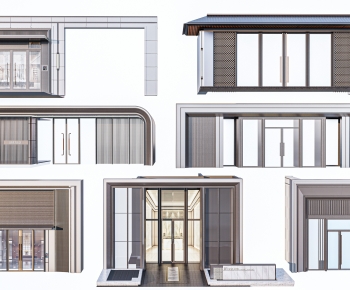 Modern Facade Element-ID:587327967