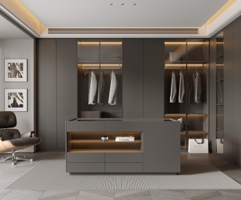 Modern Clothes Storage Area-ID:678018092
