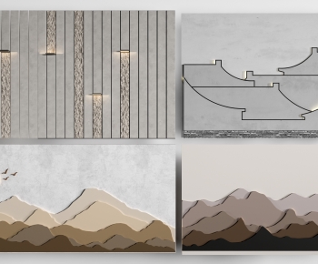 New Chinese Style TV Wall-ID:114897975