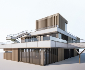 Modern Appearance Of Commercial Building-ID:555510041