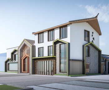 New Chinese Style Appearance Of Commercial Building-ID:320425997