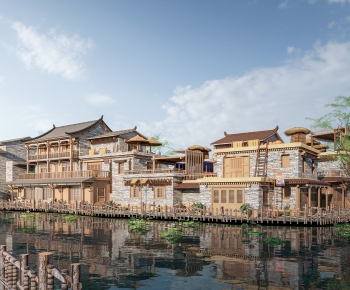 New Chinese Style Appearance Of Commercial Building-ID:491604095