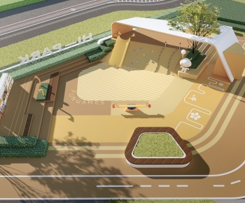 Modern Park Landscape-ID:676710645