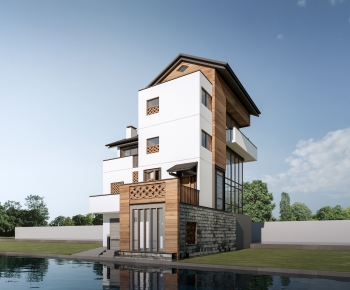 New Chinese Style Detached Villa-ID:691380571