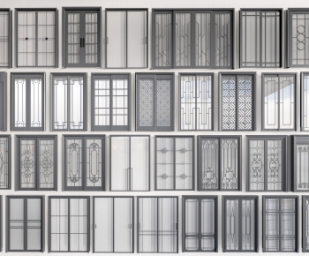 New Chinese Style Sliding Door-ID:491447933