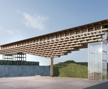 New Chinese Style Facade Element-ID:782101227