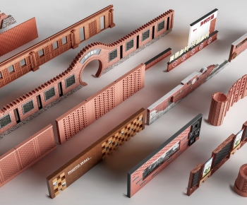 New Chinese Style Landscape Wall-ID:731105099