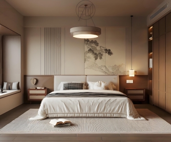 New Chinese Style Bedroom-ID:406047114