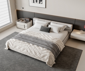 Modern Double Bed-ID:895157109