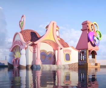 Modern Cartoon House-ID:643634082