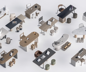 Modern Office Desk And Chair-ID:301129871