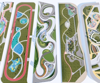 Modern Park Landscape-ID:441855916