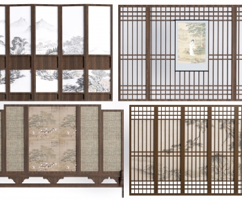 New Chinese Style Wooden Screen Partition-ID:877715116
