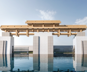 New Chinese Style Facade Element-ID:278209924