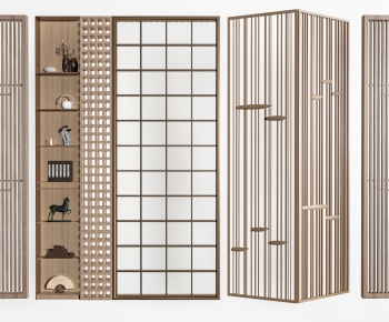 New Chinese Style Wooden Screen Partition-ID:589474921