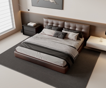 Modern Double Bed-ID:848494059