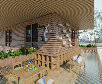 Chinese Style Outdoor Space In Kindergarten-ID:101609285