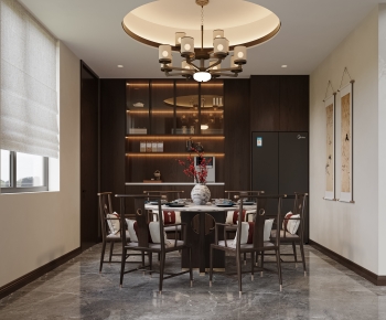 New Chinese Style Dining Room-ID:368521933