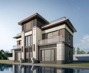 New Chinese Style Detached Villa-ID:125288015