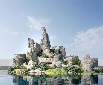 Modern Rockery Waterscape-ID:308268075
