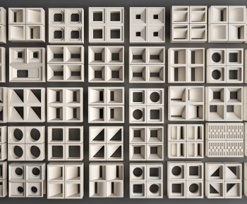 Modern Cement Brick Screen Partition-ID:474672082