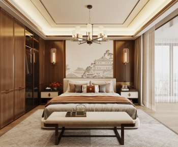 New Chinese Style Bedroom-ID:762751101