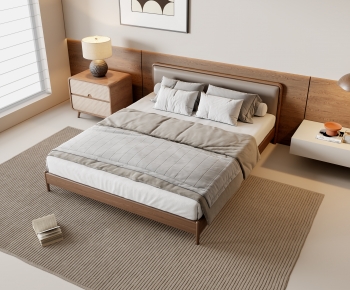 Modern Double Bed-ID:785479075