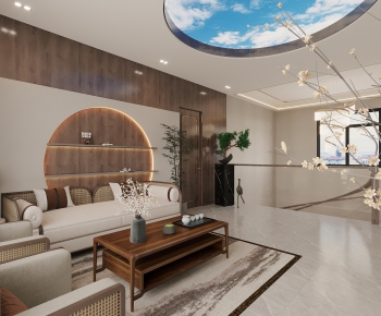 New Chinese Style A Living Room-ID:250427963