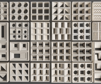 Modern Cement Brick Screen Partition-ID:648747927