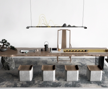 New Chinese Style Tea Tables And Chairs-ID:136392125