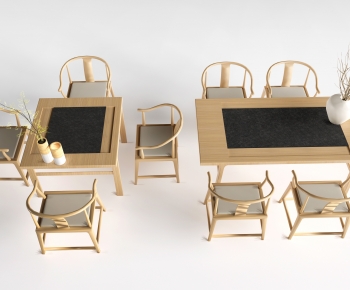 New Chinese Style Tea Tables And Chairs-ID:637407066