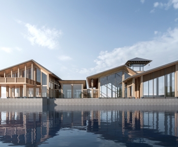 New Chinese Style Architecture Of Artistic Style-ID:887465958