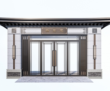 New Chinese Style Facade Element-ID:285562997