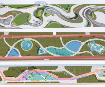Modern Park Landscape-ID:704633956