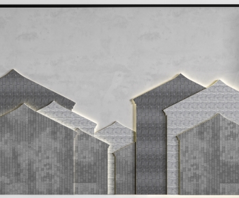 New Chinese Style TV Wall-ID:257584102