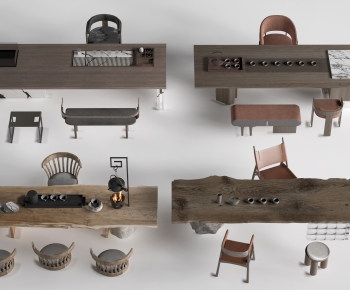 New Chinese Style Tea Tables And Chairs-ID:965993887