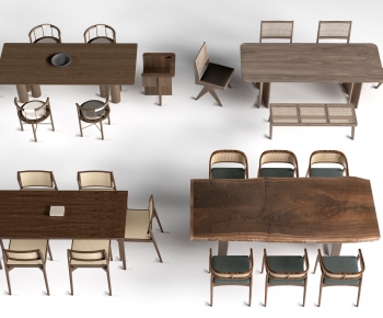 New Chinese Style Dining Table And Chairs-ID:784163004