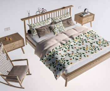 Modern Double Bed-ID:273849012